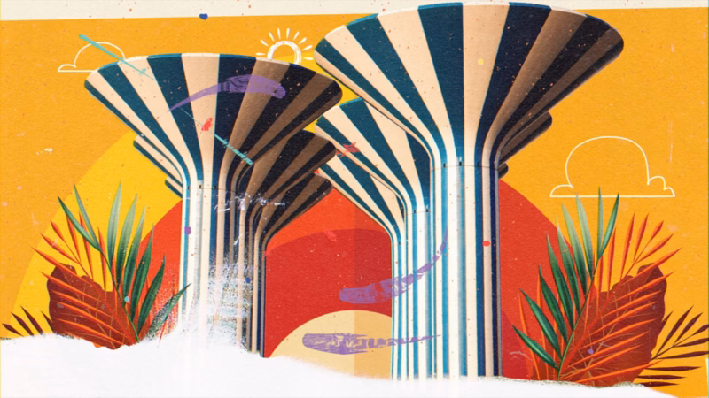 Good Morning Kuwait — Architectural arches in a bold graphic composition