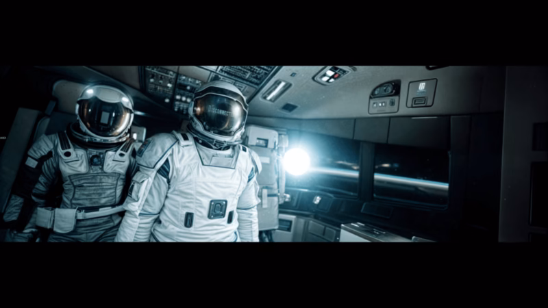 Ecliptica — astronaut inside a dimly lit spacecraft