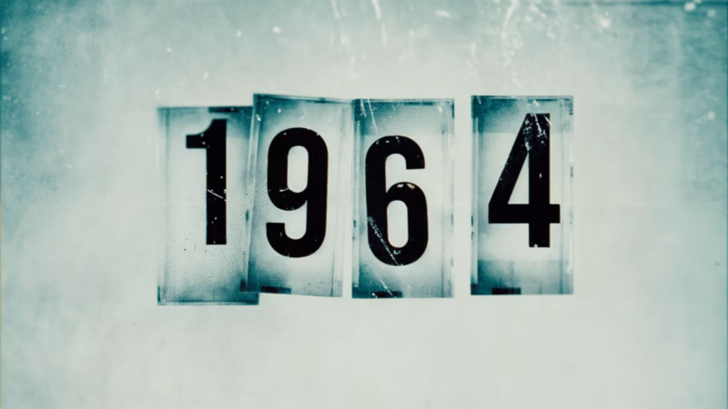 Explanatory Memorandum — the year 1964 on four translucent panels with a distressed teal texture